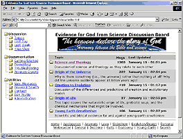 Evidence for God from Science Discussion Board