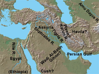 Location of the garden of Eden